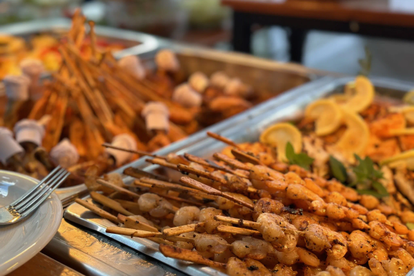 Grillspyd ved en fødselsdagsfest